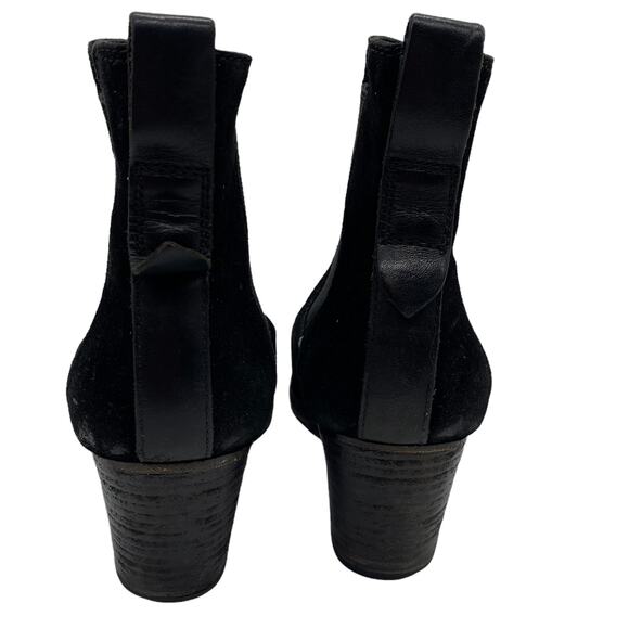 Rag & Bone New York Black Suede Chelsea Boot 37.5 (US 7.5) EUC Block Heel - Picture 4 of 7
